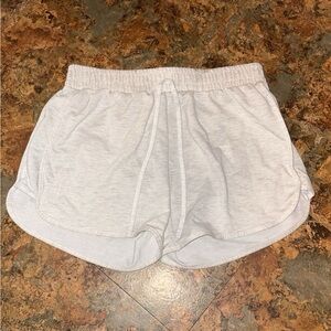 Women’s White Drawstring Athletic Shorts